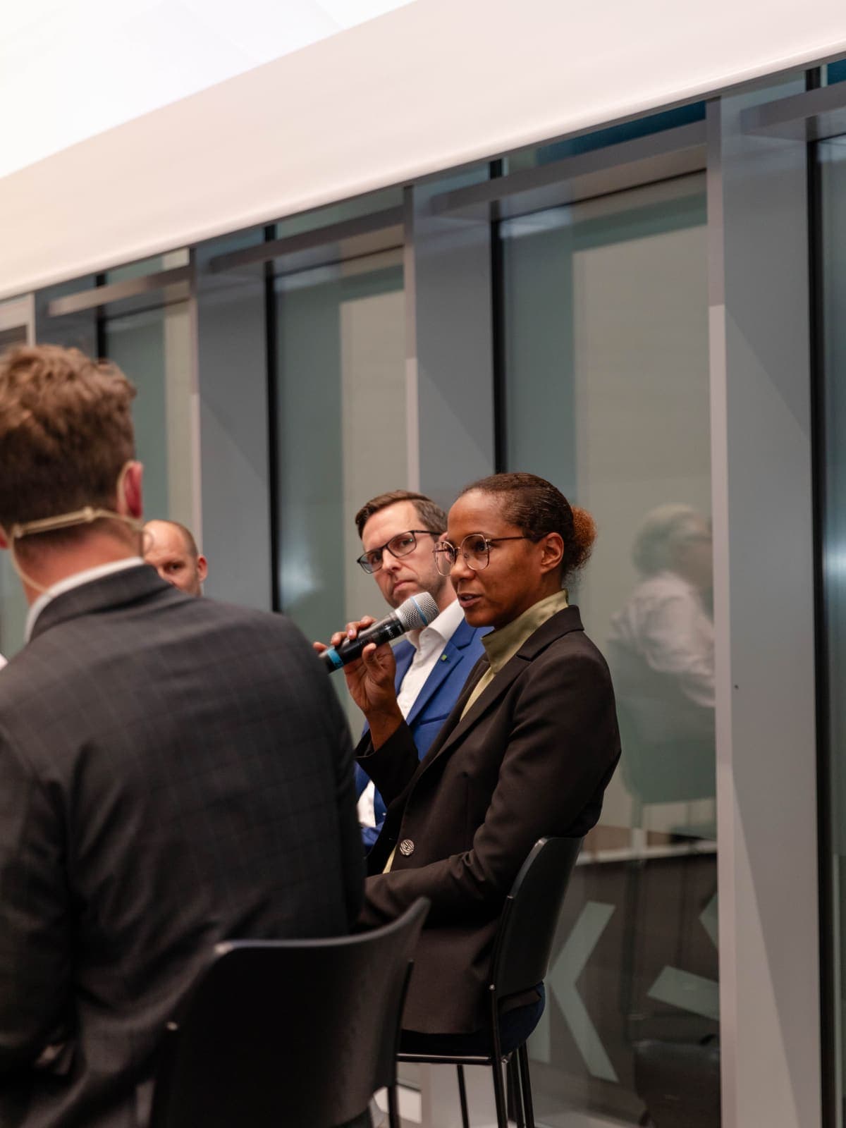 Panel discussion with speakers on stage
